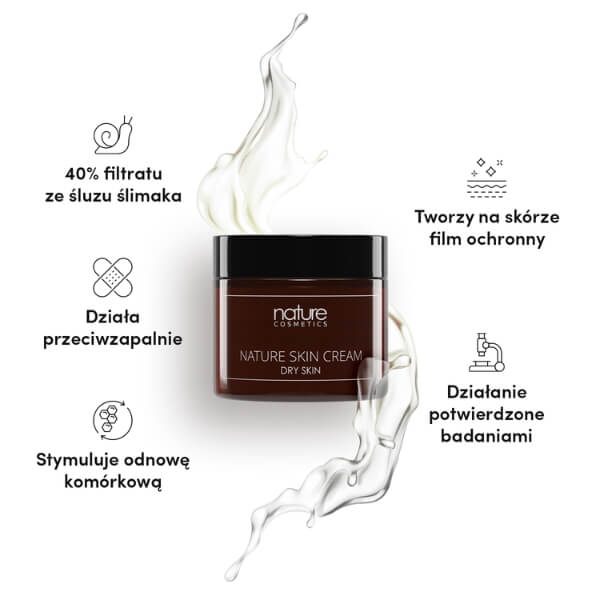 Nature Cosmetics Krem ze śluzem ślimaka skóra sucha i wrażliwa - obrazek 2