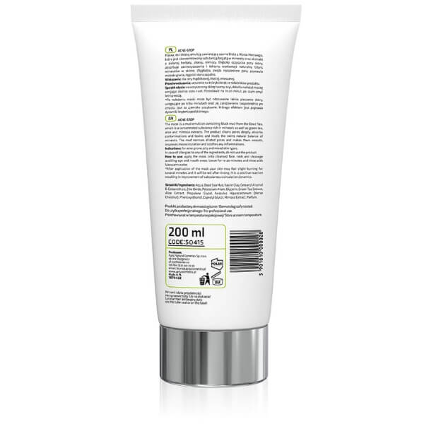 APIS ACNE-STOP Maska oczyszczjąca z czarnym błotem 200ml - obrazek 2