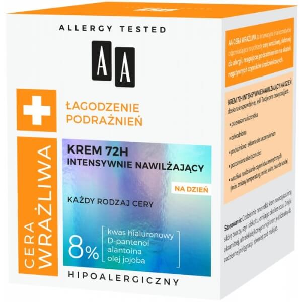 AA Cera Wrażliwa Krem intensywnie nawilżający 72 h 50ml - obrazek 2