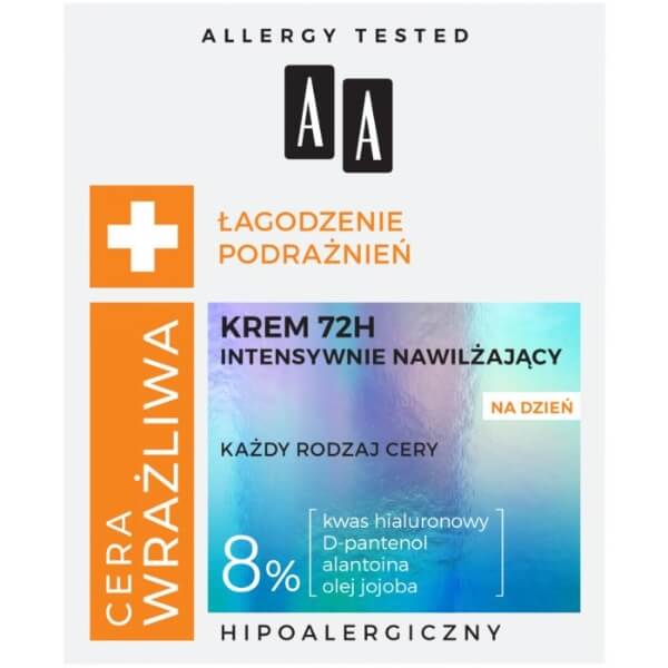 AA Cera Wrażliwa Krem intensywnie nawilżający 72 h 50ml - obrazek 4