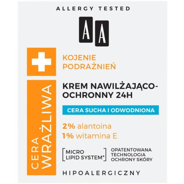 AA Cera Wrażliwa krem nawilżająco-ochronny 24h - 50 ml - obrazek 4